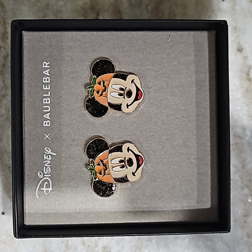 Disney Baublebar Halloween Mickey Pumpkin Orange earrings โจ๏ธ - Picture 2 of 3